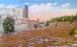 Postcard showing Consolidated Paper Mill in Appleton, Wisconsin.