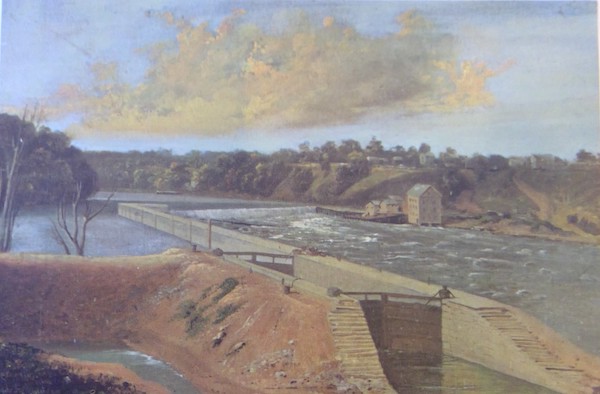 Postcard showing the Upper Locks in Appleton, Wisconsin.